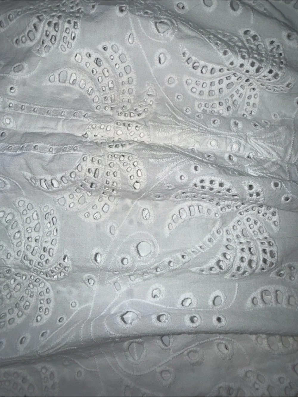 Agua Anglaise White Eyelet Lace Maxi Dress Women’s Size Large Boho Cottagecore - Picture 6 of 11